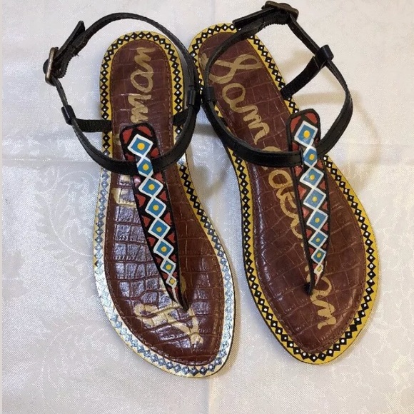 Sam Edelman Shoes - NIB SAM EDELMAN Gigi 6 Leather Thong Sandal SZ 6M